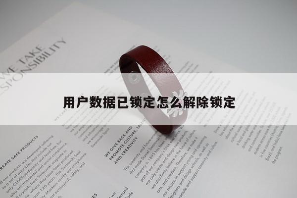 用户数据已锁定怎么解除锁定