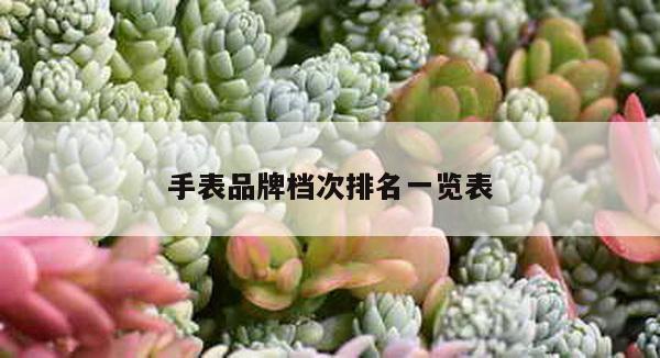 手表品牌档次排名一览表