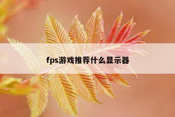 fps游戏推荐什么显示器