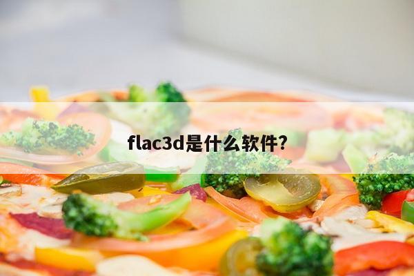 flac3d是什么软件?