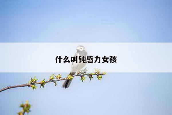 什么叫钝感力女孩