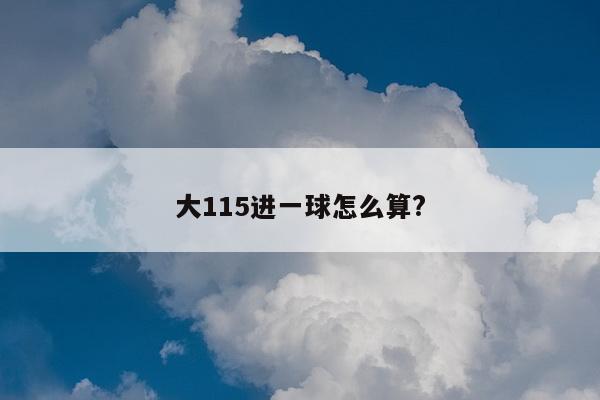 大115进一球怎么算?