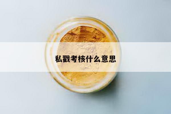 私戳考核什么意思